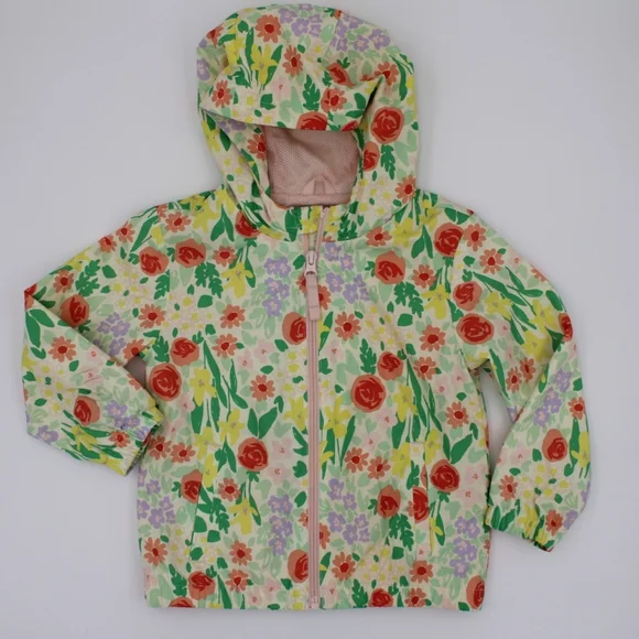 Cat & Jack Girls 3T Floral Jacket – Pink & Green - Picture 1 of 5